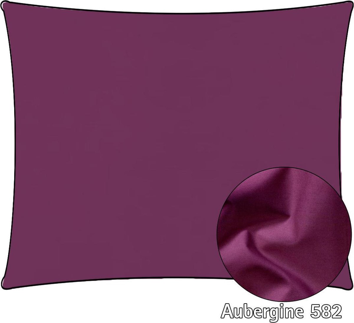 Dommelin Kussensloop Katoen Percal 200 counts Aubergine 60x70 (2 stuks)