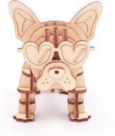 Bixorp- Decoratief Beeldje van Houten Franse Bulldog - Modelbouwpakket