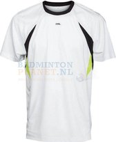 RSL T-shirt Badminton Tennis Wit/Geel maat XL