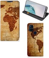 Wallet Bookcase OnePlus Nord N10 5G Telefoonhoesje Wereldkaart