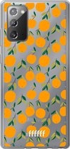 6F hoesje - geschikt voor Samsung Galaxy Note 20 -  Transparant TPU Case - Oranges #ffffff