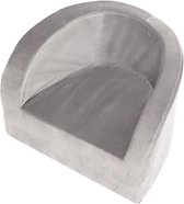 Kinderstoel - kinderzetel - Velvet - grey - grijs  - meisjes - jongens - kindermeubels - kindermeubelen tafel en stoeltjes