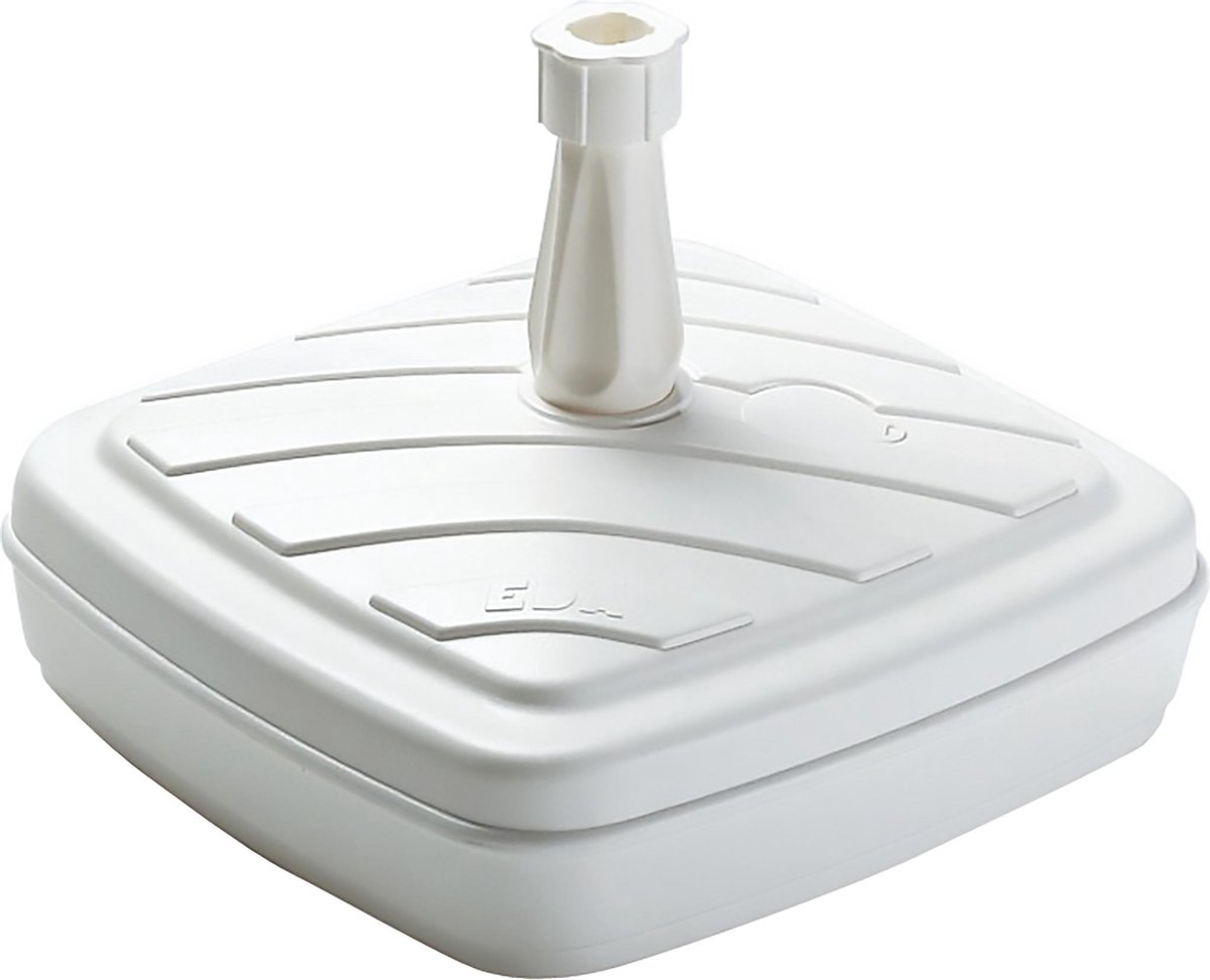 EDA parasolvoet - wit - kunststof - 42 x 42 cm - 14 liter - Steeldikte 1,8 tot 3,2 cm - vierkant