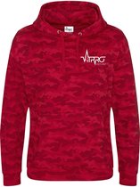 FitProWear Camouflage Hoodie Rood - Maat XL - Unisex - Trui - Hoodie - Sweater - Sporttrui - Trui met capuchon - Camouflage trui - Katoen/Polyester - Trui mannen - Trui vrouwen - Rode trui