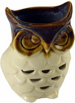 Oliebrander Keramiek Uil - Oil Burner Ceramic Owl - Geurbrander