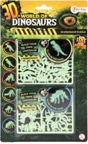 Dinosaurs 3D puzzel met glow in dark 2 stuks