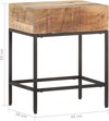 vidaXL Table d'appoint 40x30x50 cm bois de manguier brut massif VDXL_320938