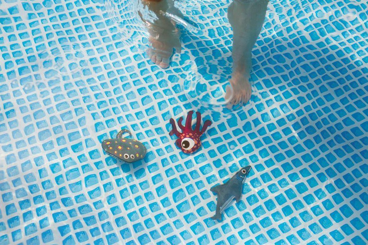 BS Toys Water Duikdieren - 19 X 10 cm - Neopreen Opduikdieren - Zwembad Spel - Duikspeelgoed - Speelgoed - 3 Stuks – foto 3