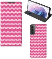 GSM Hoesje ontwerpen Samsung Galaxy S21 Plus Fotohoesje Waves Pink