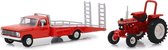 Ford F350 Ramp Truck 1969 met Ford 5610 1:64