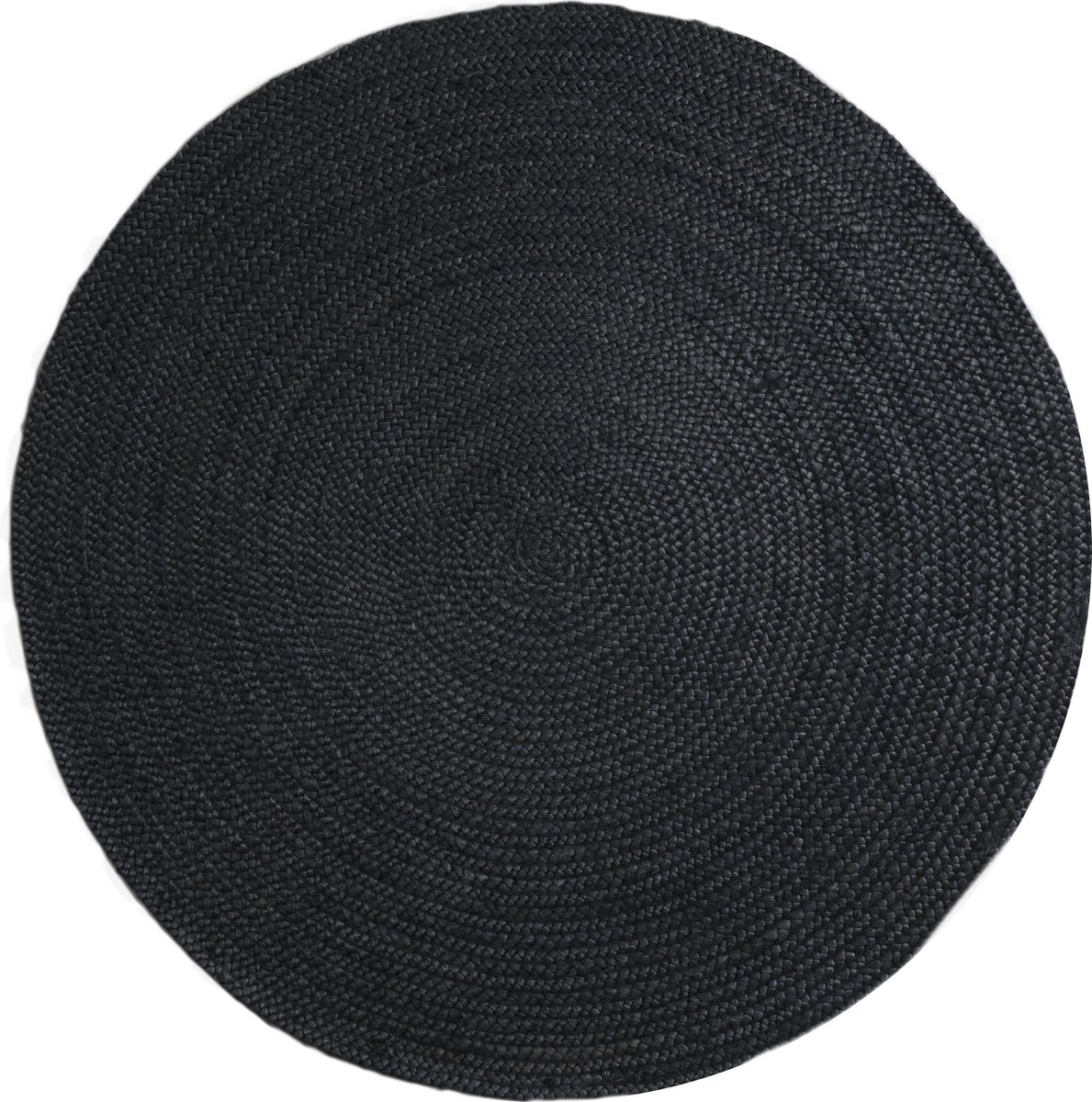 Veer Carpets Vloerkleed Jute Rond Antraciet ø200 cm - Jute Vloerkleed – Natuurlijk Design