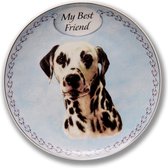 Wandbord My Best Friend Dalmatian, Dalmatier , bord op standaard, hondenkop