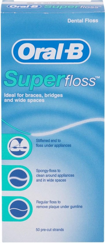 Oral-b superfloss - 50 stuks - flosdraad