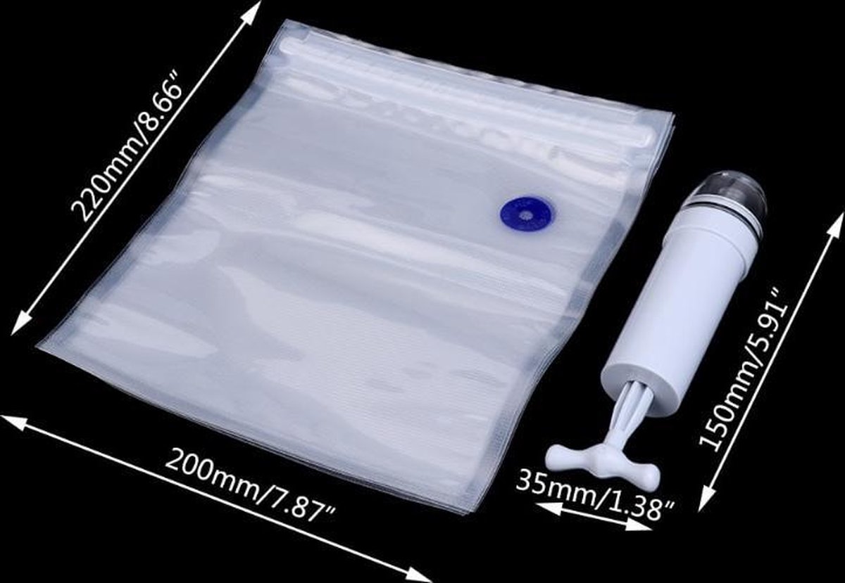 vacuumpomp met 5 opbergzakkenvoedingherbruikbare zakkenhitte