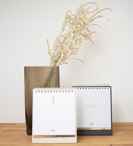 Verjaardagskalender - Kalender - Bureaukalender - Zodiac met goud - House of Products