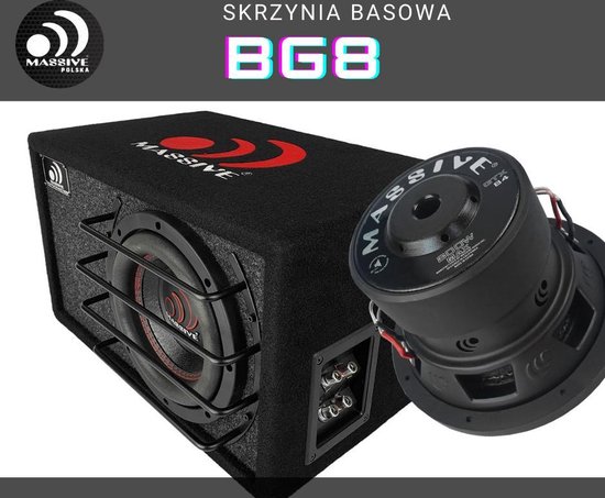 BG8 subwooferkist 8 inch 400 watt / dubbel 4 | bol.com
