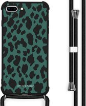 iMoshion Design hoesje met koord voor de iPhone 8 Plus / 7 Plus - Luipaard - Groen / Zwart