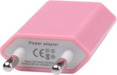 Universal USB adapter - USB stekker - USB lader - Blokje - Universeel - Licht roze