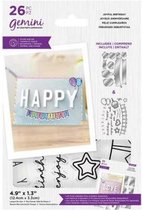 Gemini - Clearstamp&snijmal set - Joyful Birthday