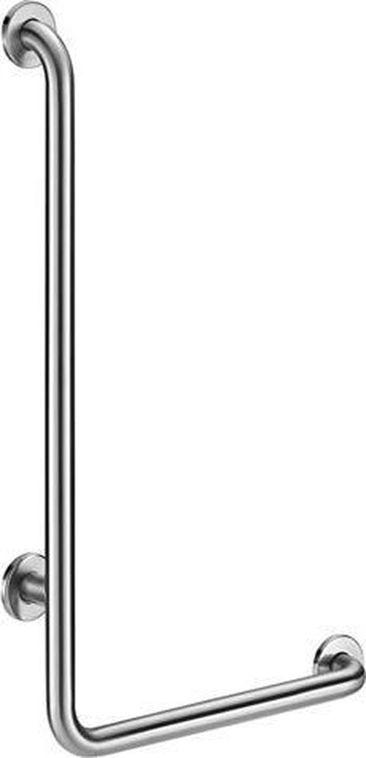 Poignée en L (droite) Ø32 H.750 Inox poli mat