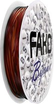 Fako Bijoux® - Fil de nylon élastique - Fabrication de Bijoux - 0,6 mm - 9 mètres - Marron