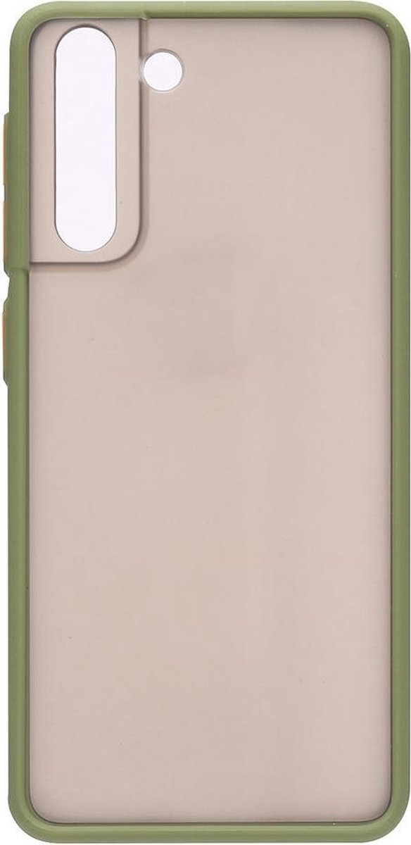 Shop4 - Samsung Galaxy S21 Hoesje - Harde Back Case Transparant Groen