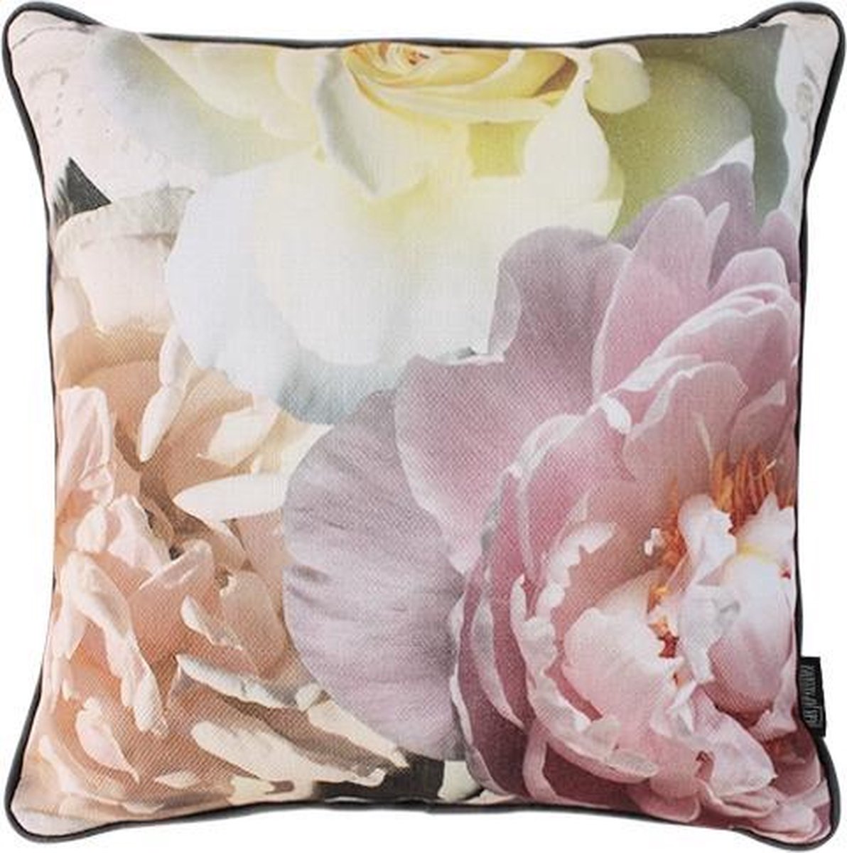 Gek op Kussens! Jacquard Velvet Flowers Kussenhoes | Jacquard - Velours / Fluweel - Polyester | 45 x 45 cm Multi - Lichtroze