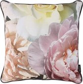 Jacquard Velvet Flowers Kussenhoes | Jacquard - Velours / Fluweel - Polyester | 45 x 45 cm