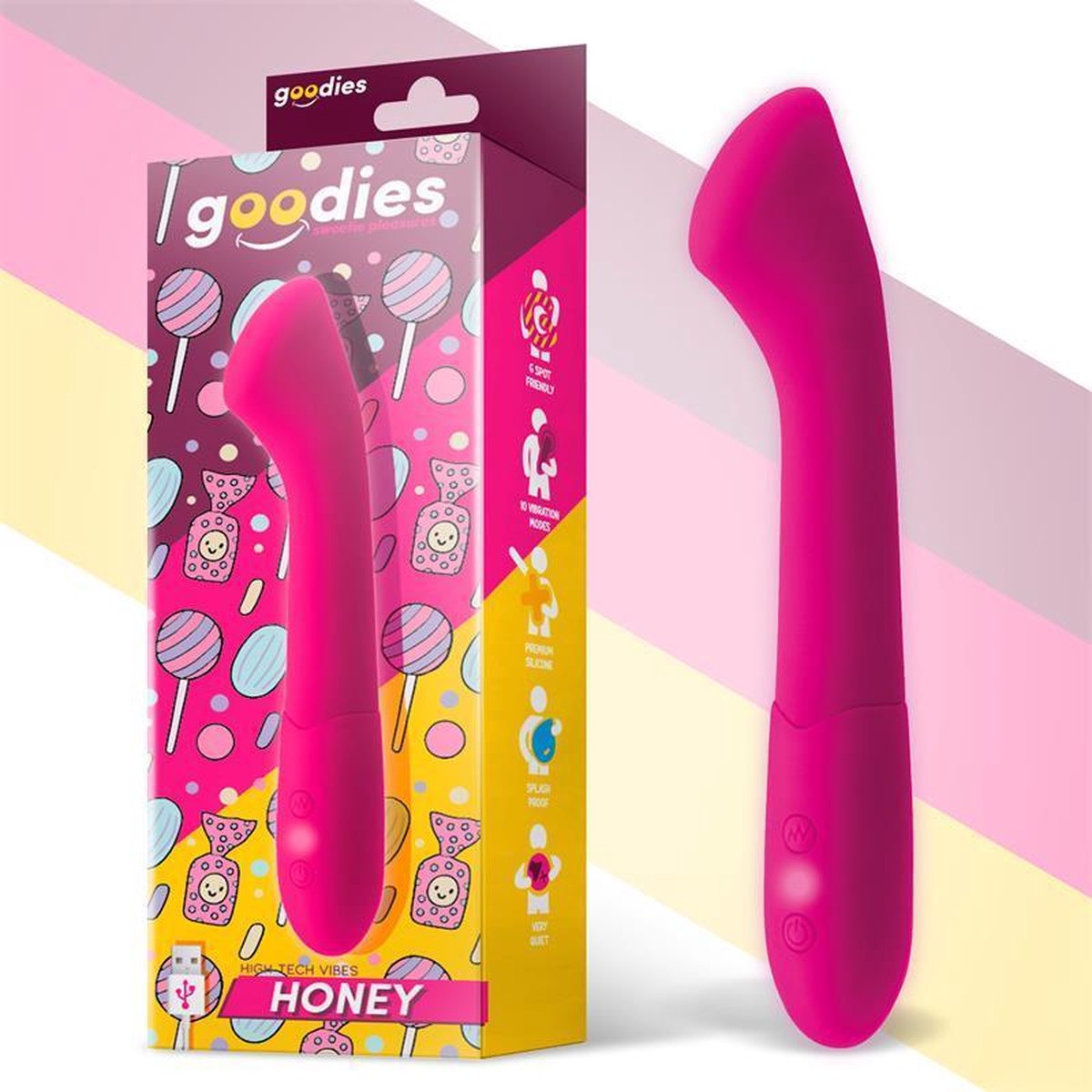 GOODIES - Honey G-spot Vibe Usb Silicone Fuchsia