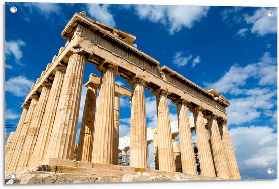 Tuinposter – Acropolis Of Athene - Griekenland - 90x60cm Foto op Tuinposter  (wanddecoratie voor buiten en binnen)