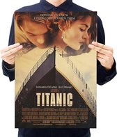 Poster Titanic - Vintage - Cover - Affiche - Titanic - Leonardo DiCaprio - Kaart - Visueel - Kraftpapier - Film - Woondecoratie - Muur - Titanic