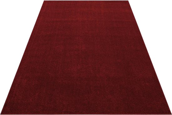 Mysterie bijgeloof tempo Laag polig tapijt in de kleur donker rood | bol.com