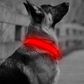 Oranje LED halsband Maat XL | honden halsband met verlichting | Licht in donker | 3 standen | LED hondenhalsband | LED hondenhalsband | LED hondenriem | LED hondenriem | Led hondentuigje | Le