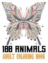 100 Animals Adult Coloring Book