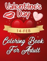 Valentine's Day 14-Feb Coloring Book for Adult