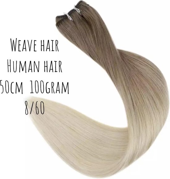 Aan het water veelbelovend De controle krijgen Weft Extensions Balayage Ombré Weave hair human hair 100gram 50cm Top  kwaliteit | bol.com