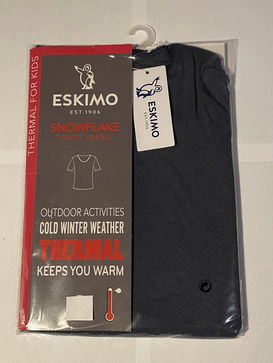 Eskimo Thermo Kleding Kind LEEFTIJD 16 BLAUW Korte Mouw T
