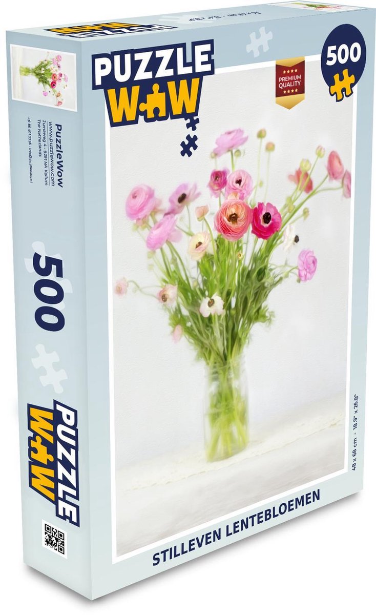 Afbeelding van product Puzzel 500 stukjes Stillevens Bloemen - Stilleven lentebloemen - PuzzleWow heeft +100000 puzzels