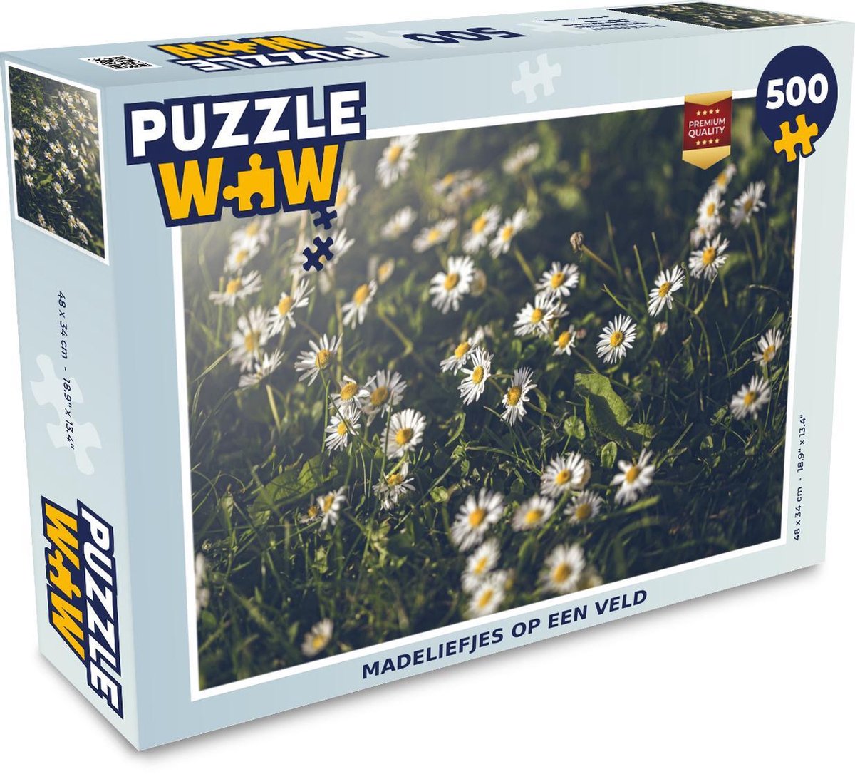 Afbeelding van product Puzzel 500 stukjes Madelief - Madeliefjes op een veld puzzel 500 stukjes - PuzzleWow heeft +100000 puzzels