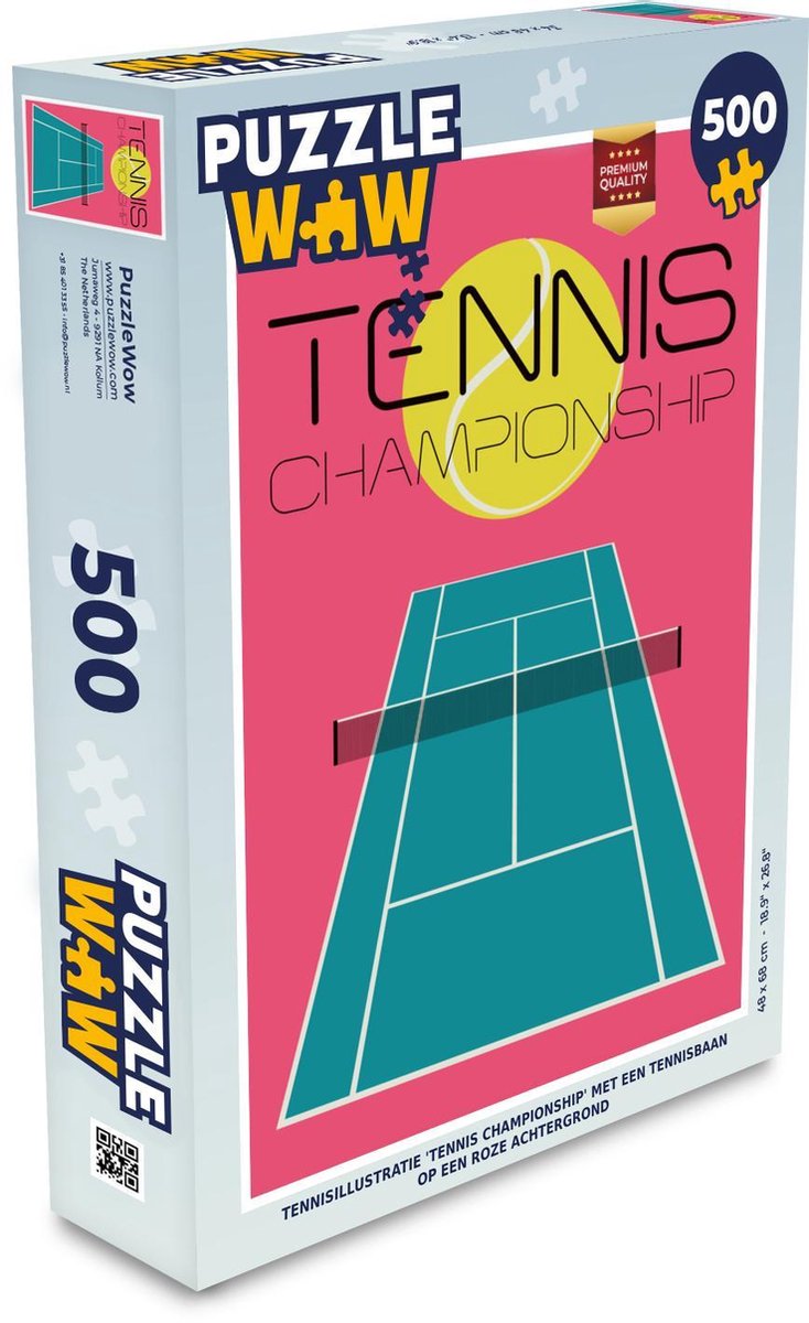 Puzzle 500 Pi ces Tennis Illustration De Tennis Championnat De 