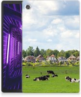 TPU Hoes Lenovo Tab M10 Plus Tablet Back Cover Hollandse Koeien met transparant zijkanten