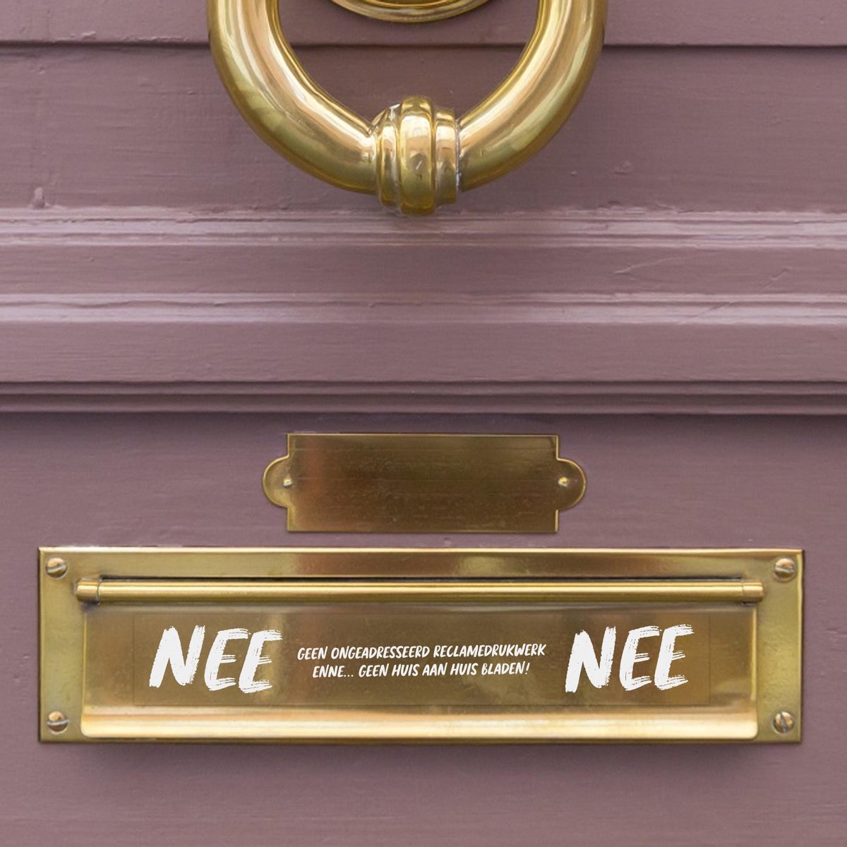 Brievenbussticker - Verf - Nee/Nee - Design
