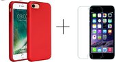 iPhone 7 hoesje rood - iPhone 8 hoesje rood - Apple iPhone SE 2020 hoesje - rode siliconen case hoes cover - hoesje iPhone 7 - hoesje iPhone 8 - hoesje iPhone SE 2020- screenprotec