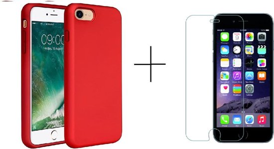 iPhone 7 rouge - iPhone 8 rouge - Apple iPhone SE 2020 - coque en silicone  rouge -... | bol