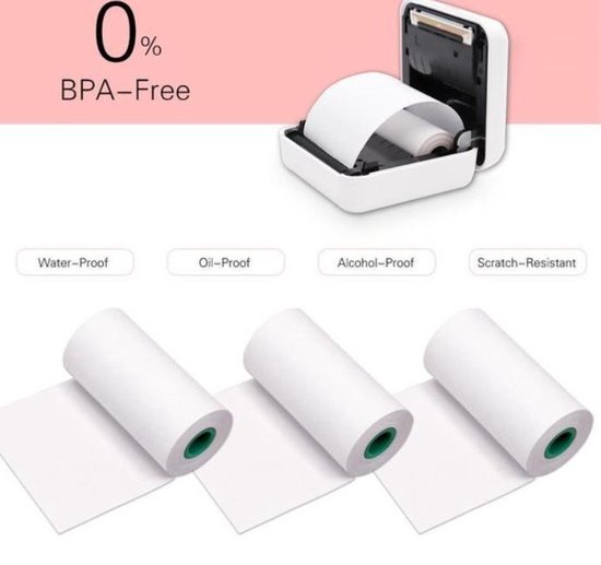 bijvoorbeeld wit efficiëntie Zelfklevend stickerpapier - 9 Rollen - A6 - Thermisch papier voor peripage  - Paperang... | bol.com