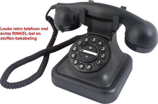 D-Sign Graham Klassieke retro analoge telefoon - met echte mechanische rinkelbel