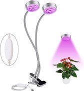 Dubbele kweeklamp 14LED Waterdicht USB 360 Graden Verstelbare hals