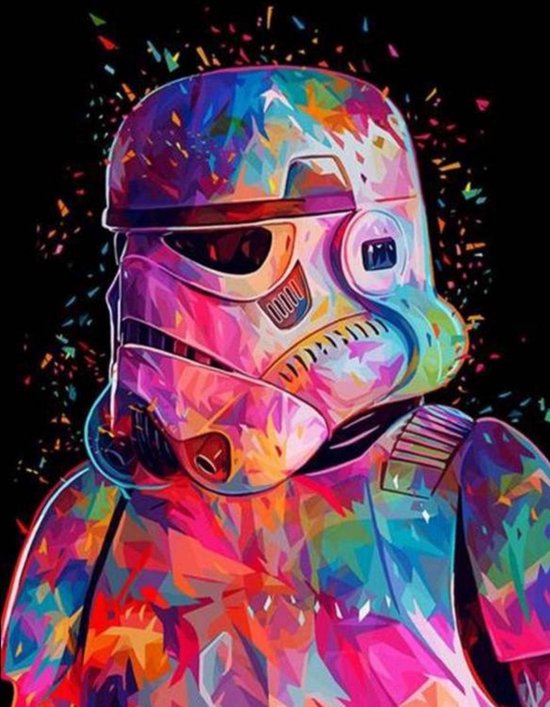 2.0 Products - Star Wars - Schilderen op nummer volwassen - Paint by number - 40 X 50 CM - Stormtrooper