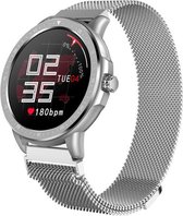 Belesy® SUN - Smartwatch Dames - Smartwatch Heren - Horloge - Bloeddruk - Stappenteller - 1.3 inch - 50+ wijzerplaten - Maak je eigen wijzerplaat - 23 sporten - Full Touch - Zilver - Staal - Moederdag
