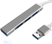 USB hub 4 poorten Zilver - USB 3.0 en 2.0 poorten